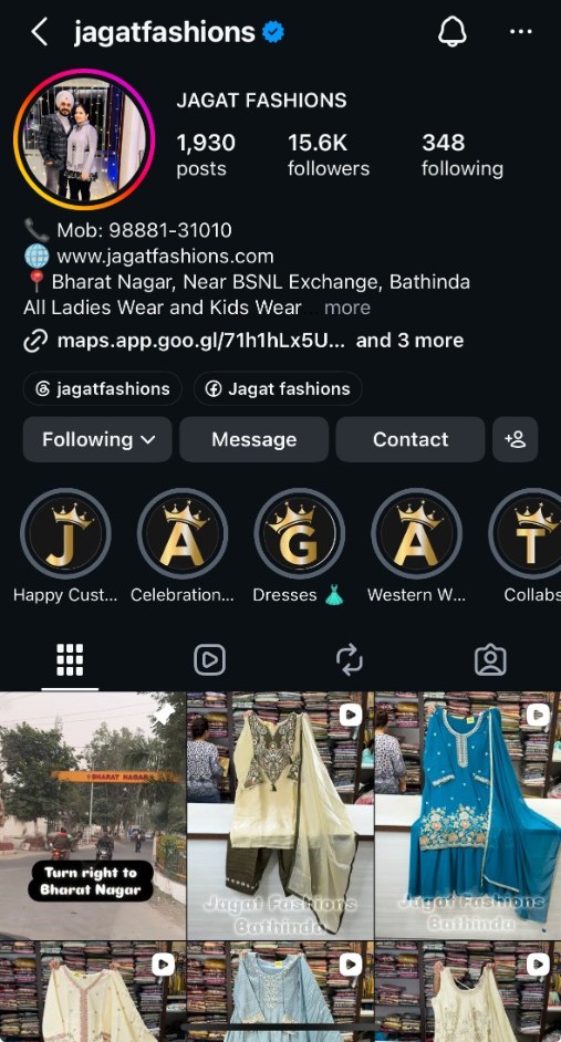 Jagat Fashions on Instagram
